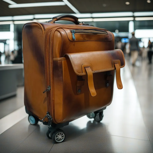 Elevate Your Travel Experience with Our Premium Leather Trolley Bag