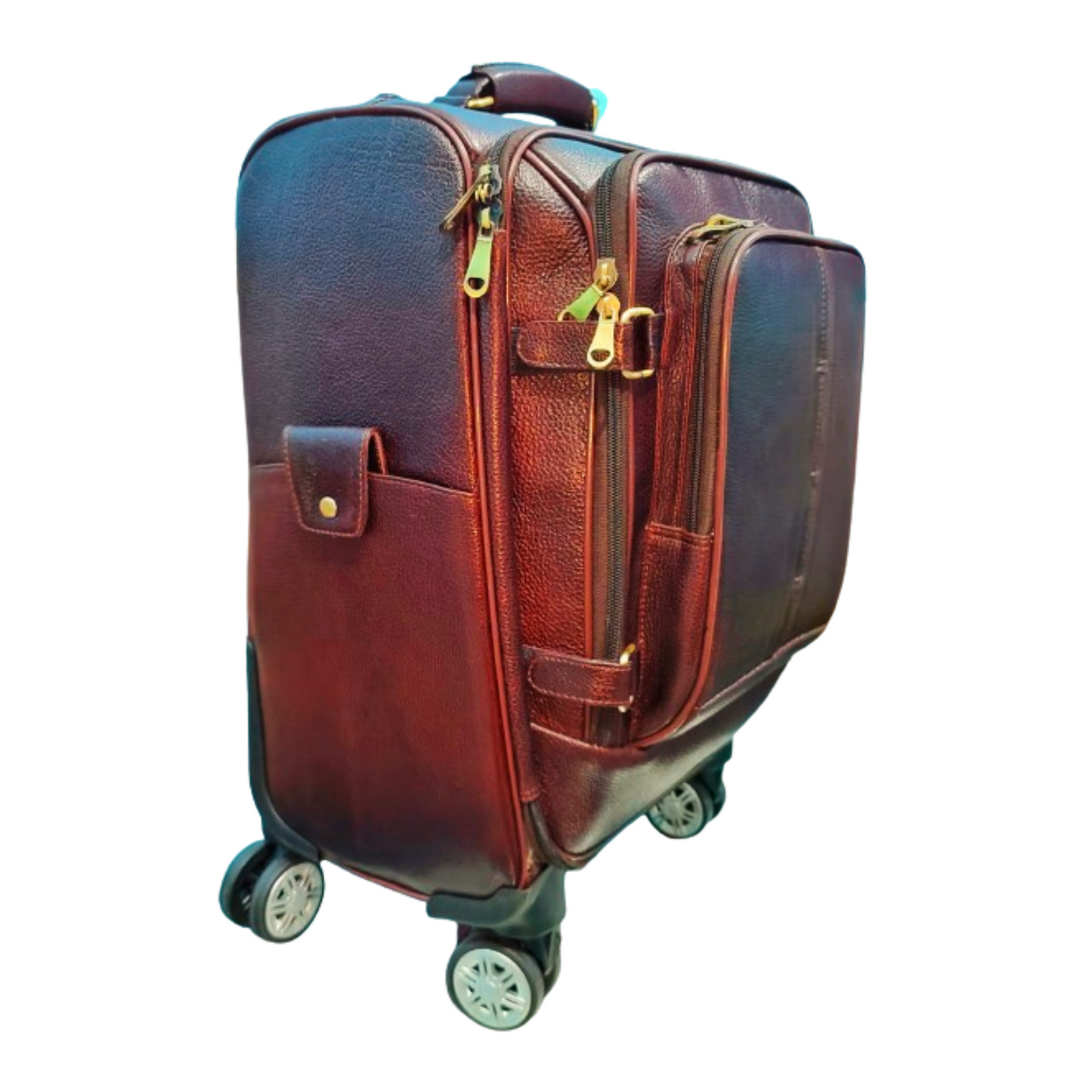 Dark Brown Cherry Trolley Bag