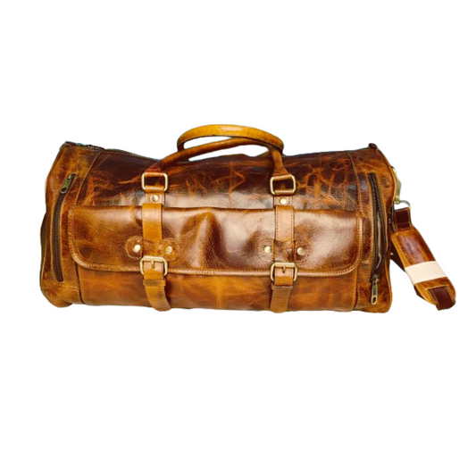Brown premium Leather Duffel Bags